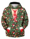 3d Christmas Suit Allover Print Drop Shoulder Pullover Hoodie