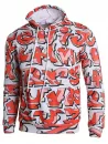 3d Letter Print Kangaroo Pocket Hoodie
