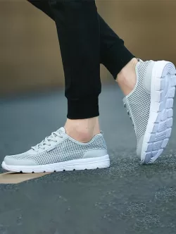 Breathable Lightweight Solid Color Sneakers
