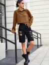 Button Front Solid Drop Shoulder Sweatshirt
