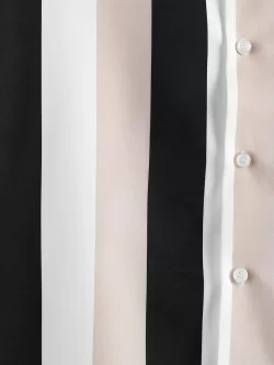 Button Up Contrasting Stripe Short Sleeve Shirt