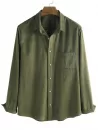 Button Up Corduroy Pocket Shirt