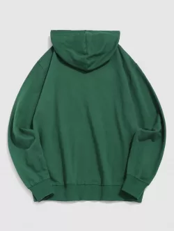 Cartoon Face Letters Print Graphic Hoodie