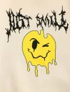 Cartoon Face Print Graphic Fleece Hoodie