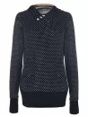 Chic Hooded Long Sleeve Pocket Design Polka Dot Women's Hoodie