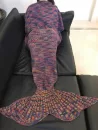Chic Quality Colorful Printed Warmth Wool Knitted Mermaid Tail Design Blanket