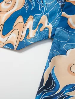 Chinese Dragon Print Kimono And Drawstring Beach Shorts Set