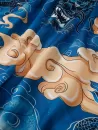 Chinese Dragon Print Kimono And Drawstring Beach Shorts Set