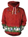 Christmas Ball Print Long Sleeve Hoodie