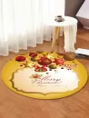 Christmas Bell Printed Decorative Round Floor Rug
