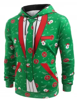 Christmas Blazer Pocket Pullover Hoodie