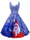 Christmas Santa Claus Snowflake Sweetheart Dress