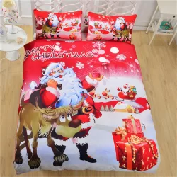 Christmas Series Quilt Home Textile Kit Bedding 3pcs