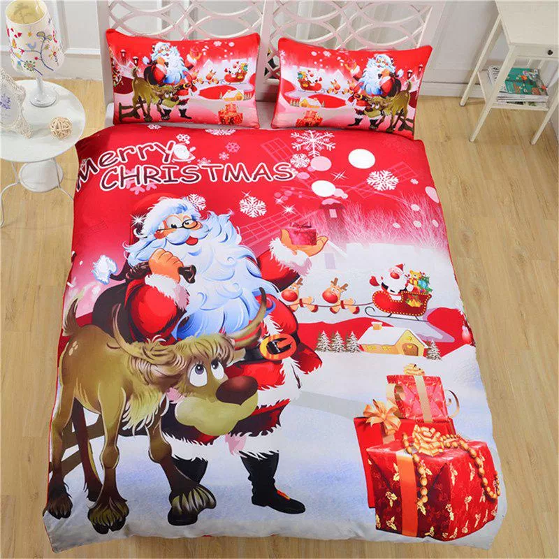Christmas Series Quilt Home Textile Kit Bedding 3pcs