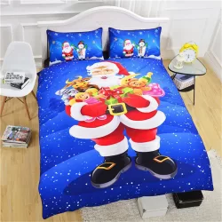 Christmas Series Quilt Home Textile Kit Bedding Three-piece Cool Pattern Couple Kit