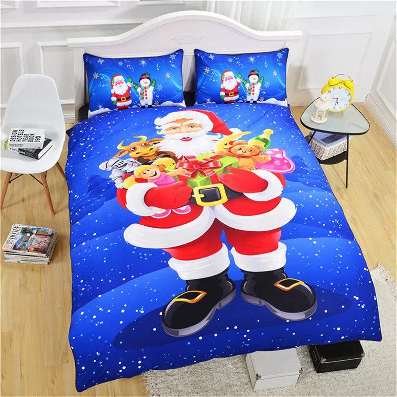 Christmas Series Quilt Home Textile Kit Bedding Three-piece Cool Pattern Couple Kit