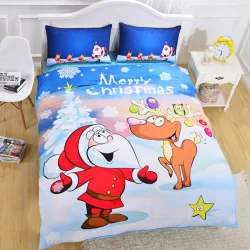 Christmas Series Quilt Home Textile Kit Bedding Three-piece Pattern Couple Kit