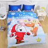 Christmas Series Quilt Home Textile Kit Bedding Three-piece Pattern Couple Kit