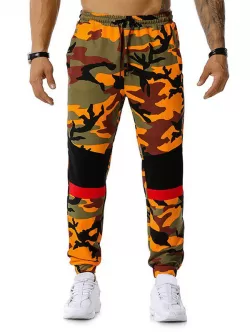 Colorblock Camo Print Casual Jogger Pants