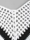 Colorblock Crochet Halter Crop Tank Top