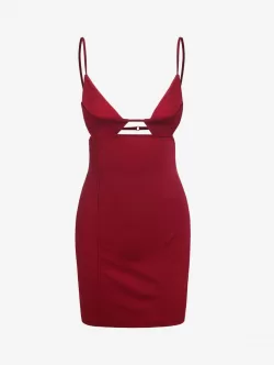 Colorblock Cut Out Mini Bodycon Dress