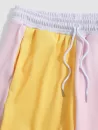 Colorblock Pocket Casual Beam Feet Sweatpants