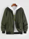 Contrasting Hem Padded Zip Jacket