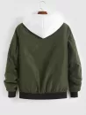 Contrasting Hem Padded Zip Jacket