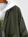 Contrasting Hem Padded Zip Jacket