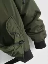 Contrasting Hem Padded Zip Jacket