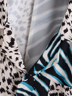 Contrasting Leopard And Zebra Printed Front Pocket Shirt
