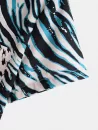 Contrasting Leopard And Zebra Printed Front Pocket Shirt