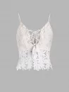 Crochet Insert Lace Up Camisole