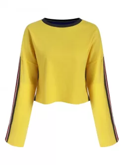 Cropped Contrast Sweatshirt