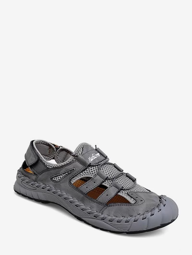 Cut Out Breathable Mesh Hoop And Look Sandals
