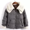 Cute Thicken Double-deck Woolen Turn-down Collar Long Sleeve Coat For Women