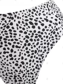 Dalmatian Print High Rise Tank Bikini Swimwear