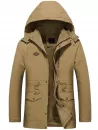 Draw String Waist Detachable Hooded Outdoor Jacket