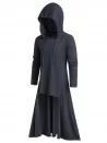 Drawstring High Low Heathered Pullover Hoodie
