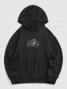 Drop Shoulder Angel Print Renaissance Hoodie