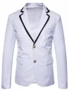 Edging Collar Single Breasted Blazer