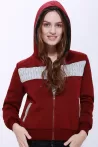 Fashionable Long Sleeve Zippered Hoodie For Women