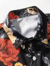Floral Print Vacation Shirt And Frayed Ripped Jeans Set