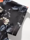 Floral Print Vacation Shirt And Frayed Ripped Jeans Set
