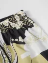 Floral Sun And Crane Print Kimono And Drawstring Shorts Set