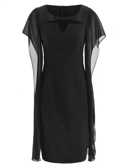 Flowing Sleeve Slim Fit Dress