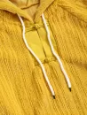 Frog Button Ribbed Fuzzy Hoodie
