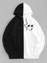 Front Pocket Contrast Hoodie And Pants Set