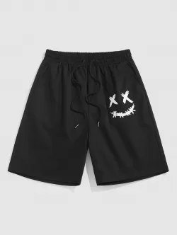 Grimace Graphic Cotton T-shirt With Drawstring Shorts Two Piece Set
