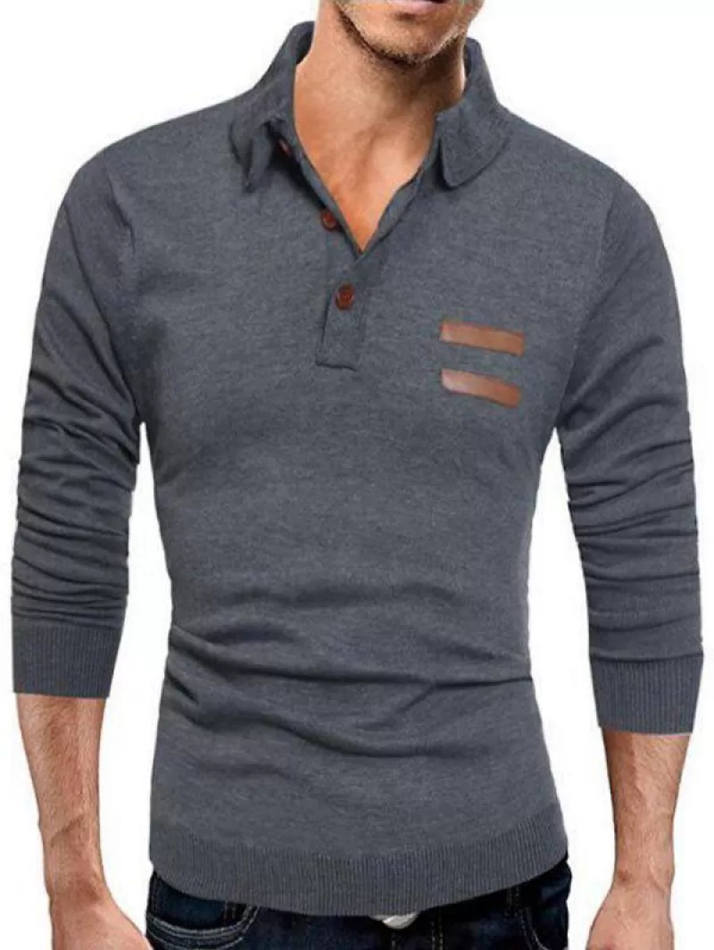 Half Button Up Long Sleeve Sweater